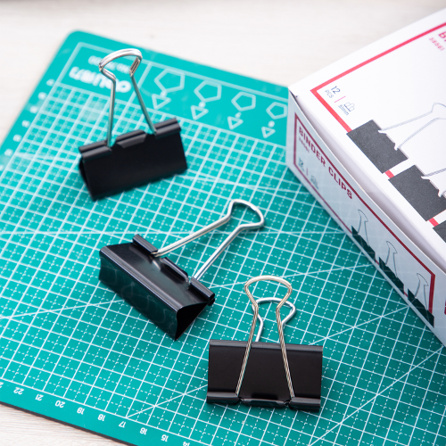 Black Binder Clips 51mm (1X12)