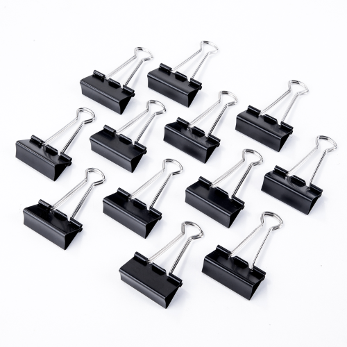 Black Binder Clips 41mm (1X12)