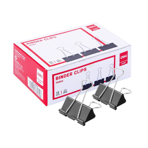Black Binder Clips 41mm (1X12)