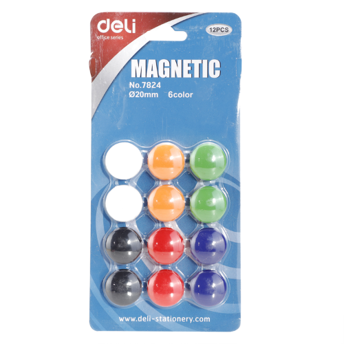 Deli Magnet 20mm (Asst) 6 color (1x12)