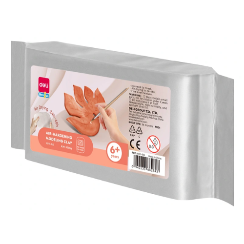 Deli Air Hardening Modelling Clay Brown 1000gm